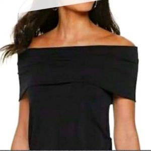 Jennifer Lopez black of the shoulder top